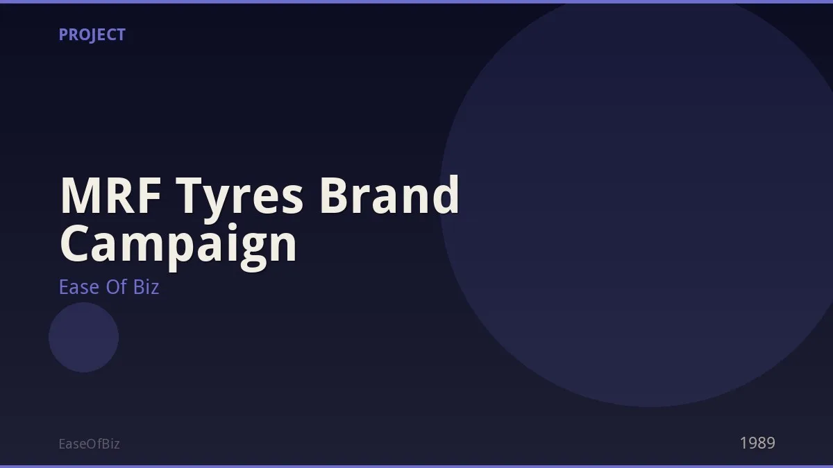 MRF Tyres Brand Campaign