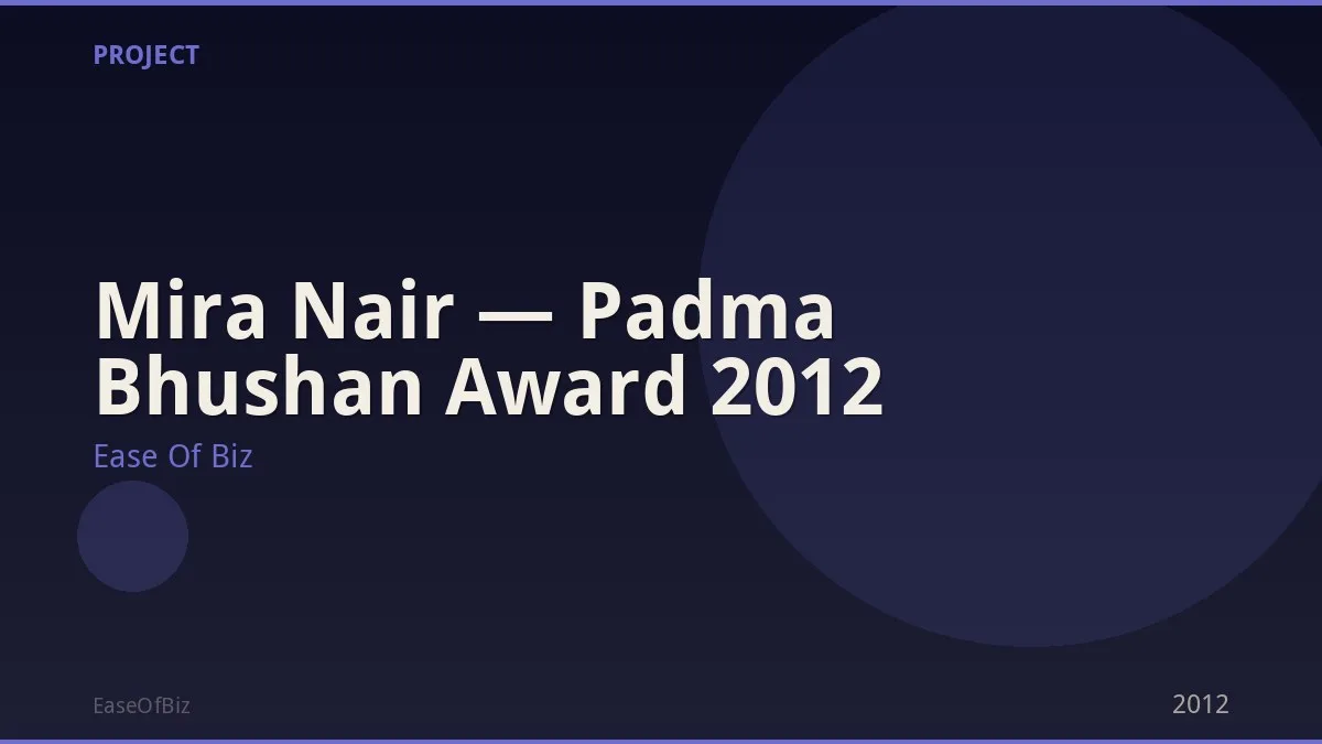 Mira Nair — Padma Bhushan Award 2012