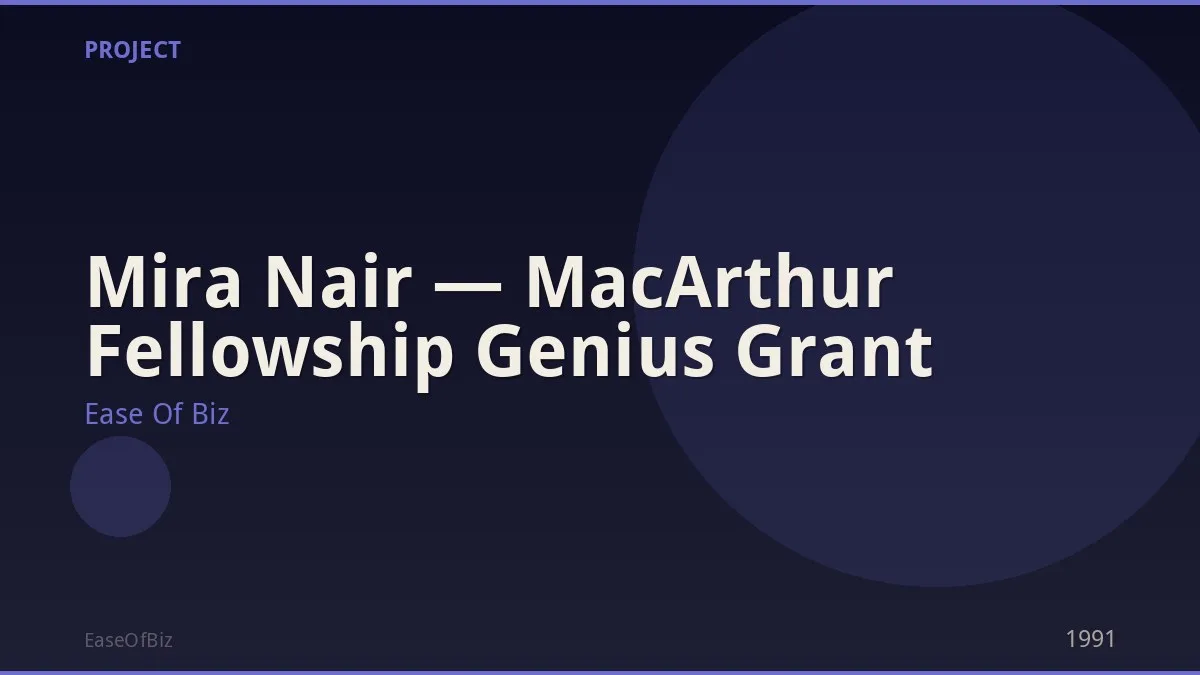 Mira Nair — MacArthur Fellowship Genius Grant