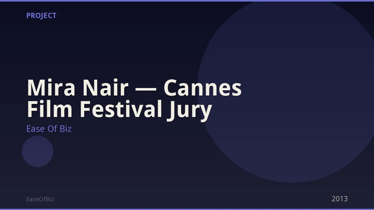 Mira Nair — Cannes Film Festival Jury