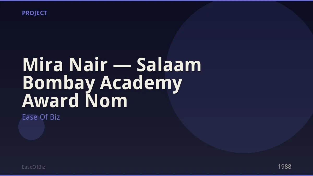 Mira Nair — Salaam Bombay Academy Award Nom
