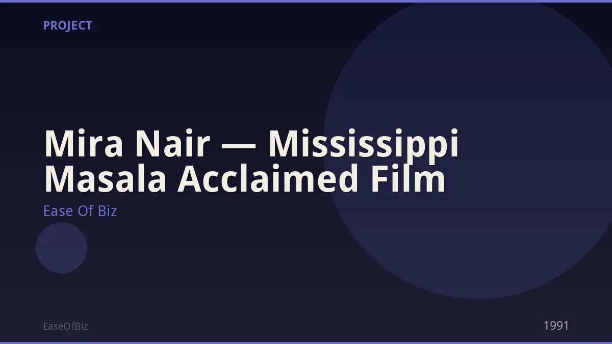Mira Nair — Mississippi Masala Acclaimed Film
