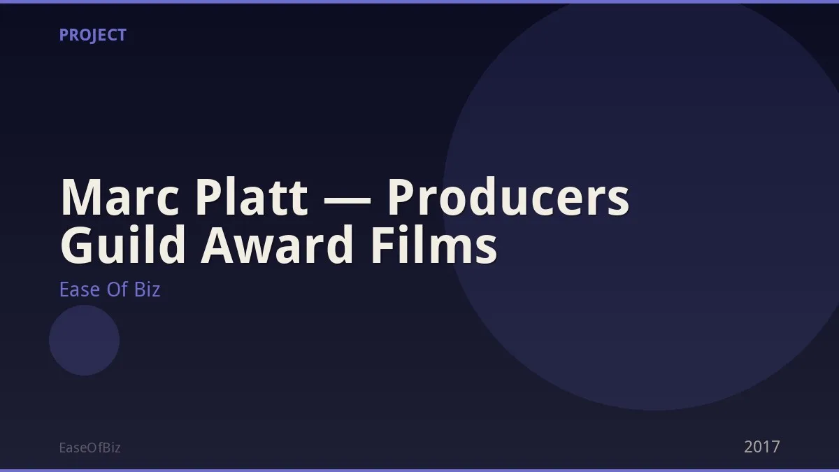 Marc Platt — Producers Guild Award Films
