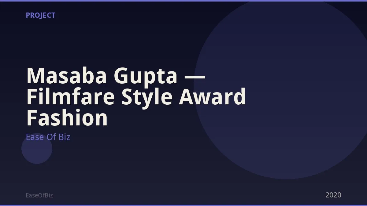 Masaba Gupta — Filmfare Style Award Fashion