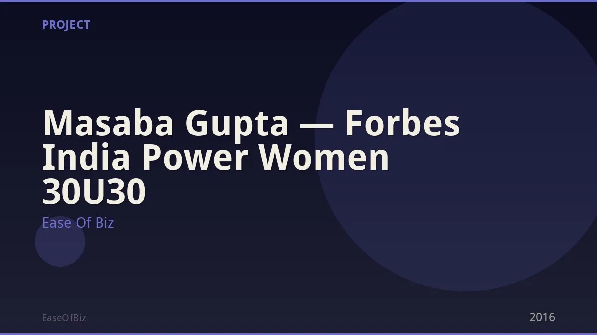 Masaba Gupta — Forbes India Power Women 30U30