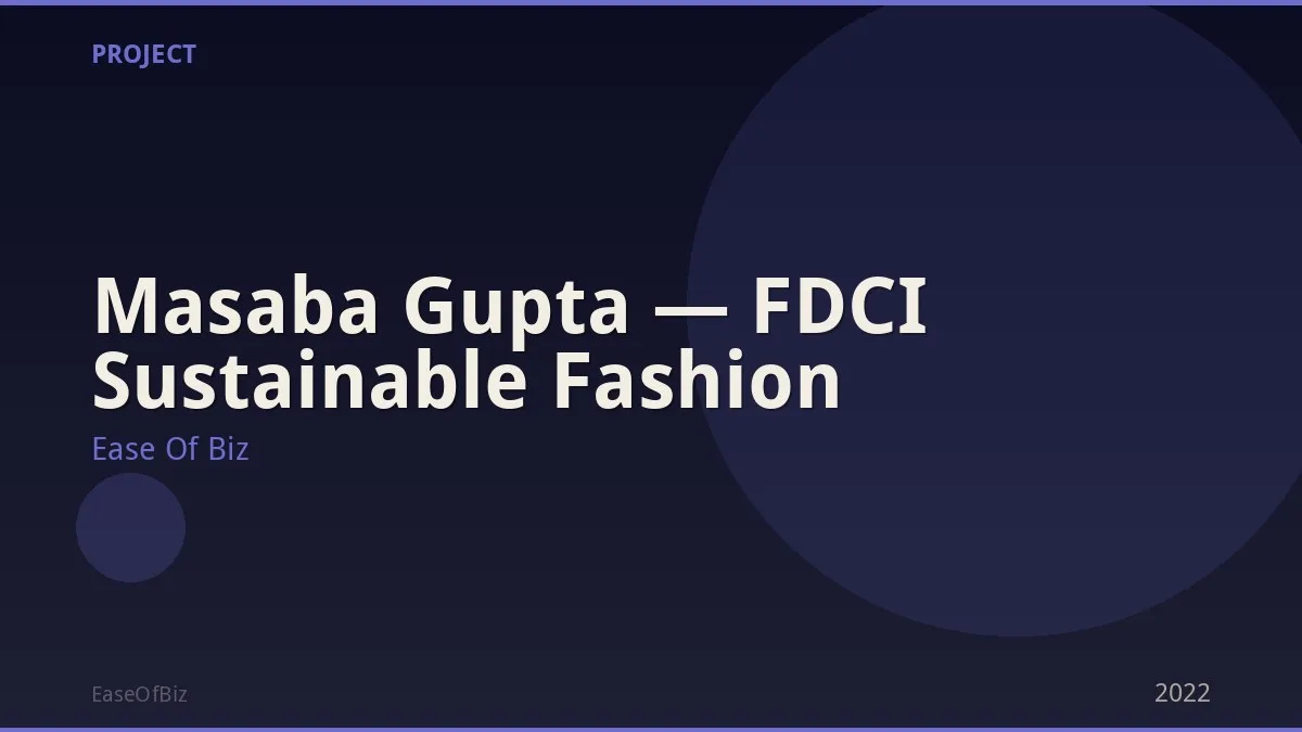 Masaba Gupta — FDCI Sustainable Fashion