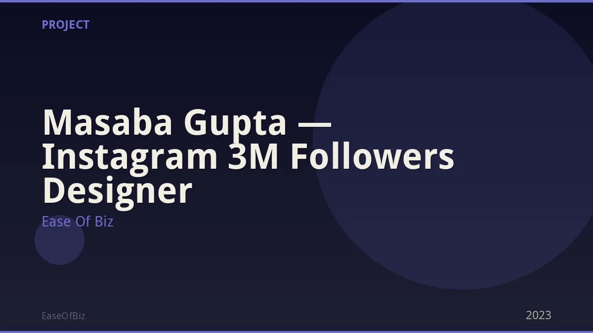 Masaba Gupta — Instagram 3M Followers Designer