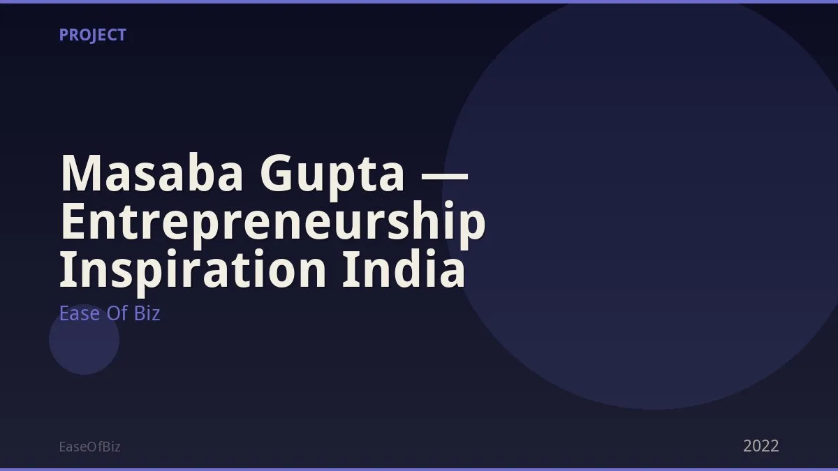 Masaba Gupta — Entrepreneurship Inspiration India