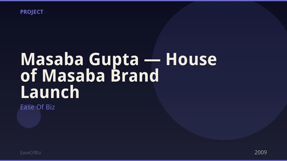 Masaba Gupta — House of Masaba Brand Launch