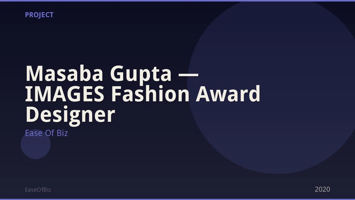 Masaba Gupta — IMAGES Fashion Award Designer
