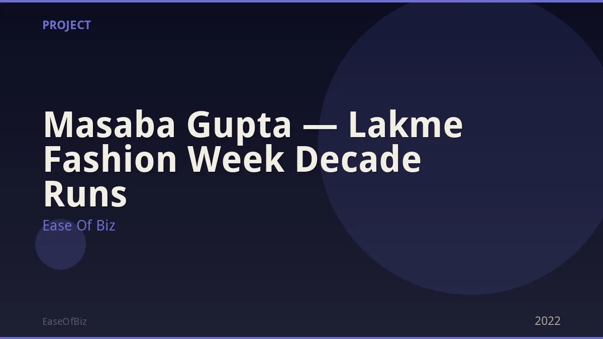 Masaba Gupta — Lakme Fashion Week Decade Runs
