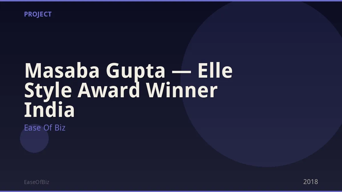 Masaba Gupta — Elle Style Award Winner India