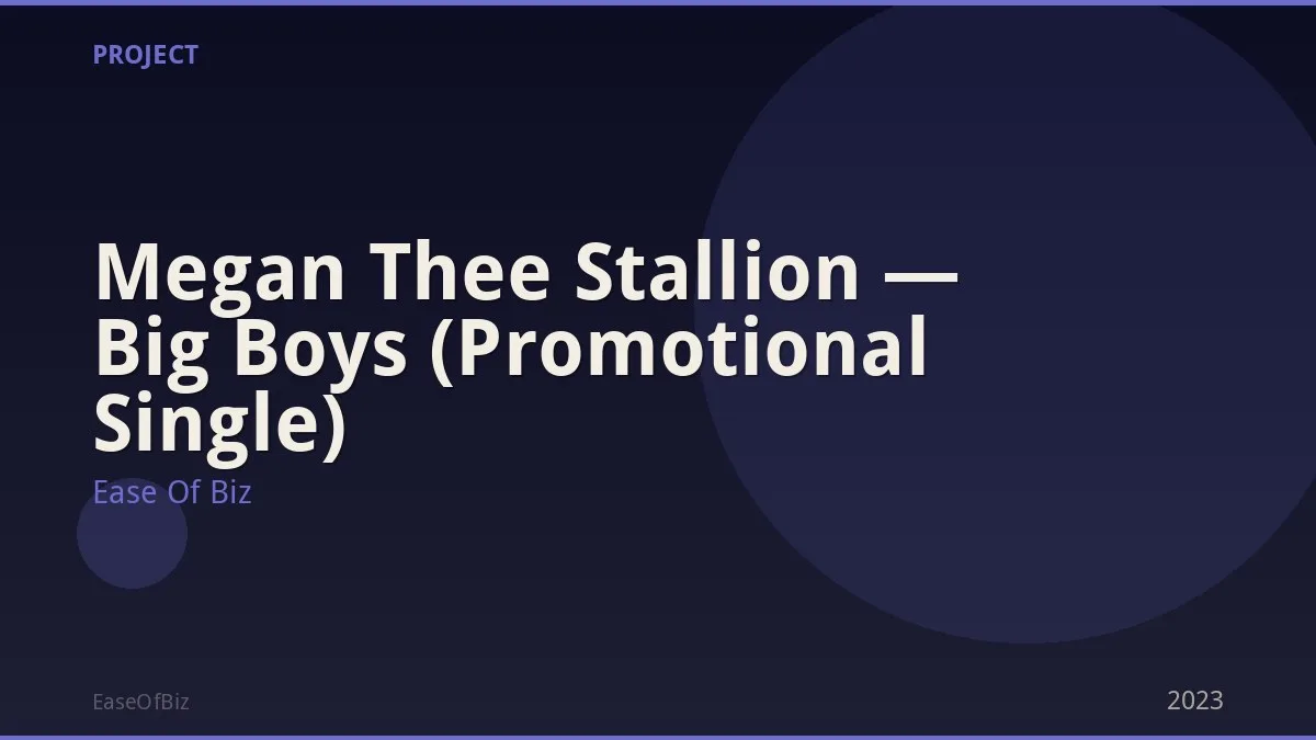 Megan Thee Stallion — Big Boys (Promotional Single)