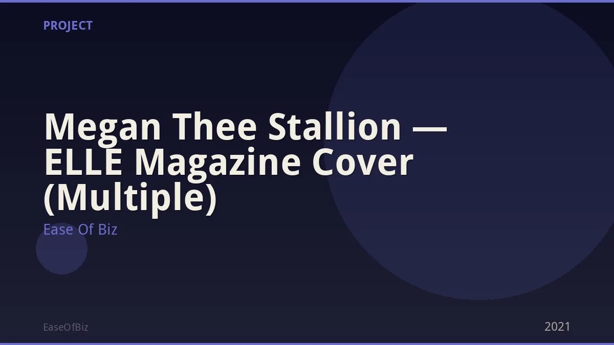 Megan Thee Stallion — ELLE Magazine Cover (Multiple)