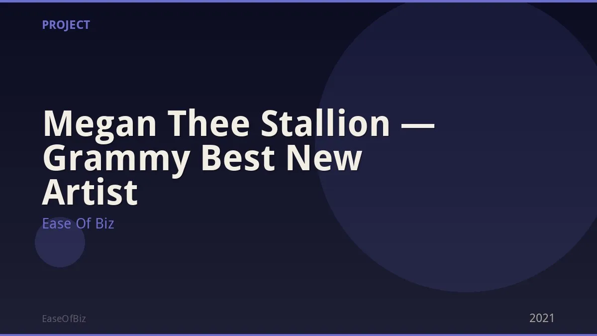 Megan Thee Stallion — Grammy Best New Artist