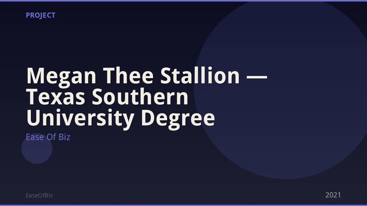 Megan Thee Stallion — Texas Southern University Degree