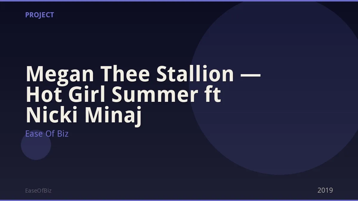 Megan Thee Stallion — Hot Girl Summer ft Nicki Minaj