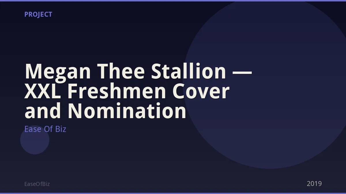 Megan Thee Stallion — XXL Freshmen Cover and Nomination