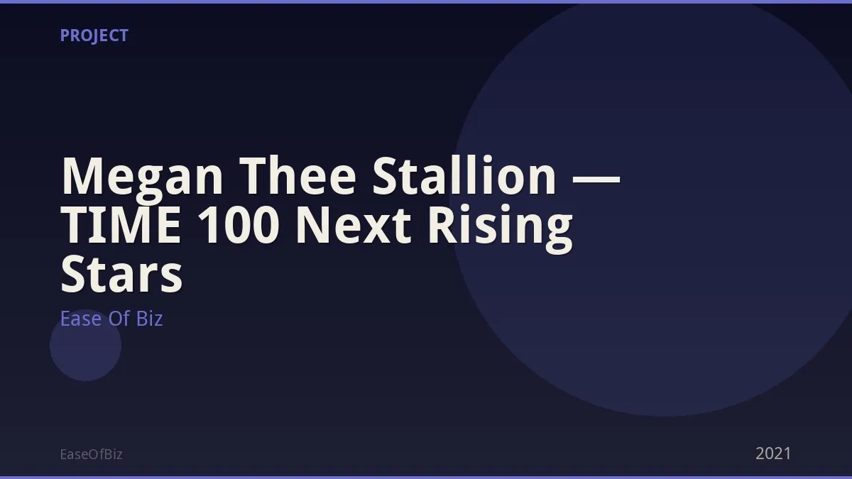 Megan Thee Stallion — TIME 100 Next Rising Stars