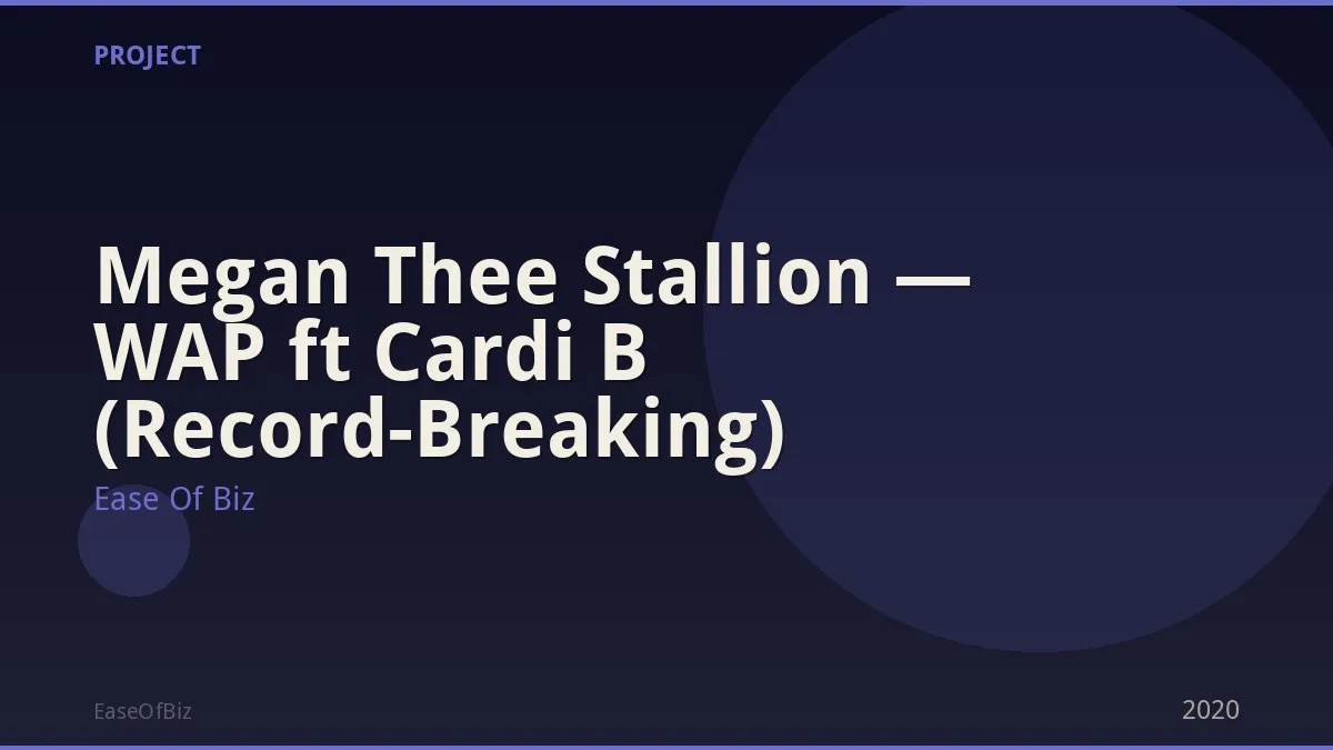Megan Thee Stallion — WAP ft Cardi B (Record-Breaking)