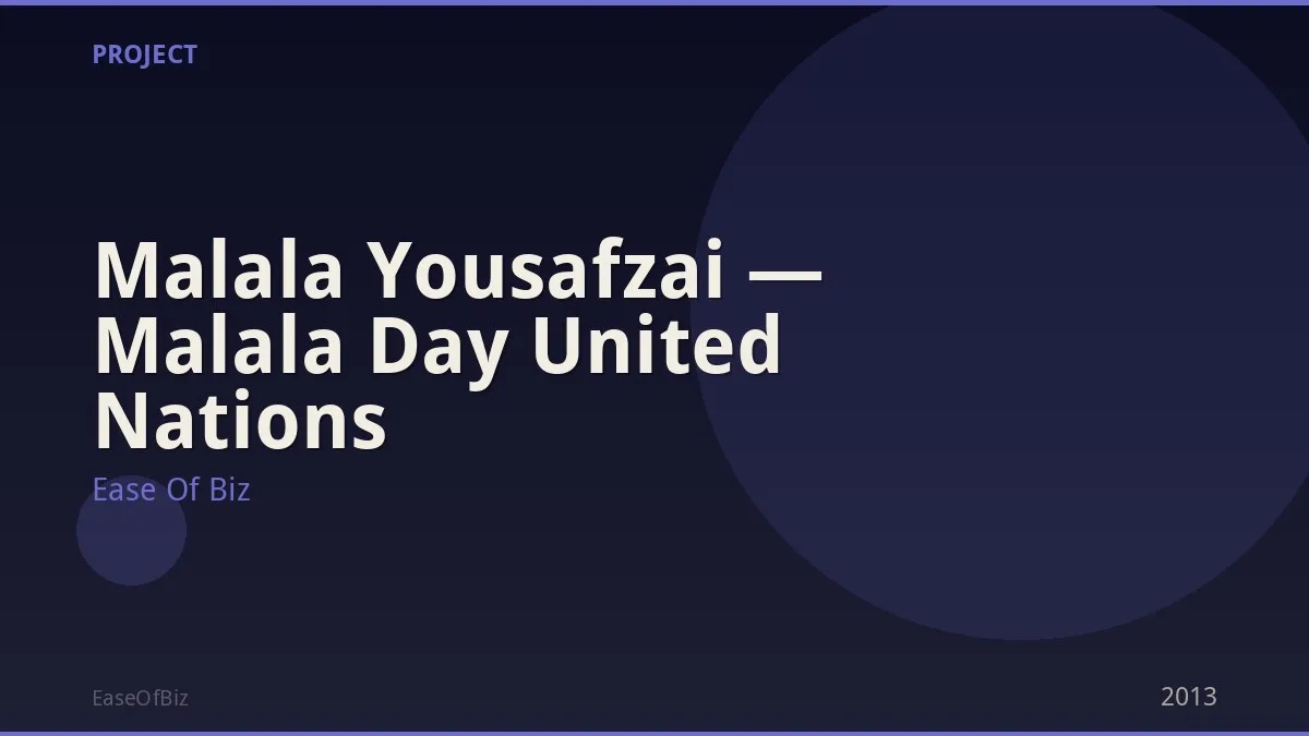 Malala Yousafzai — Malala Day United Nations