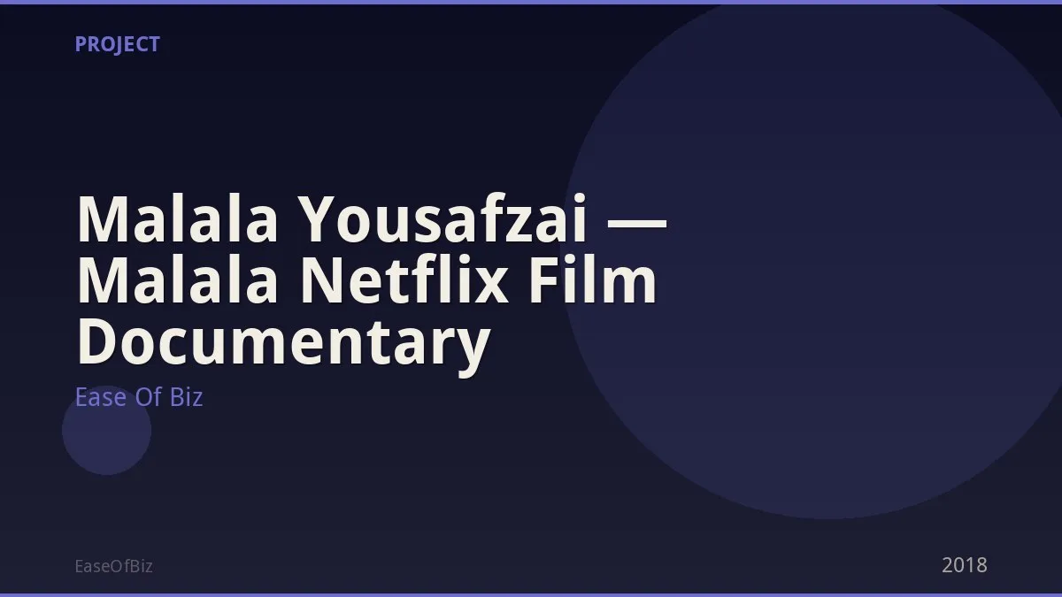 Malala Yousafzai — Malala Netflix Film Documentary