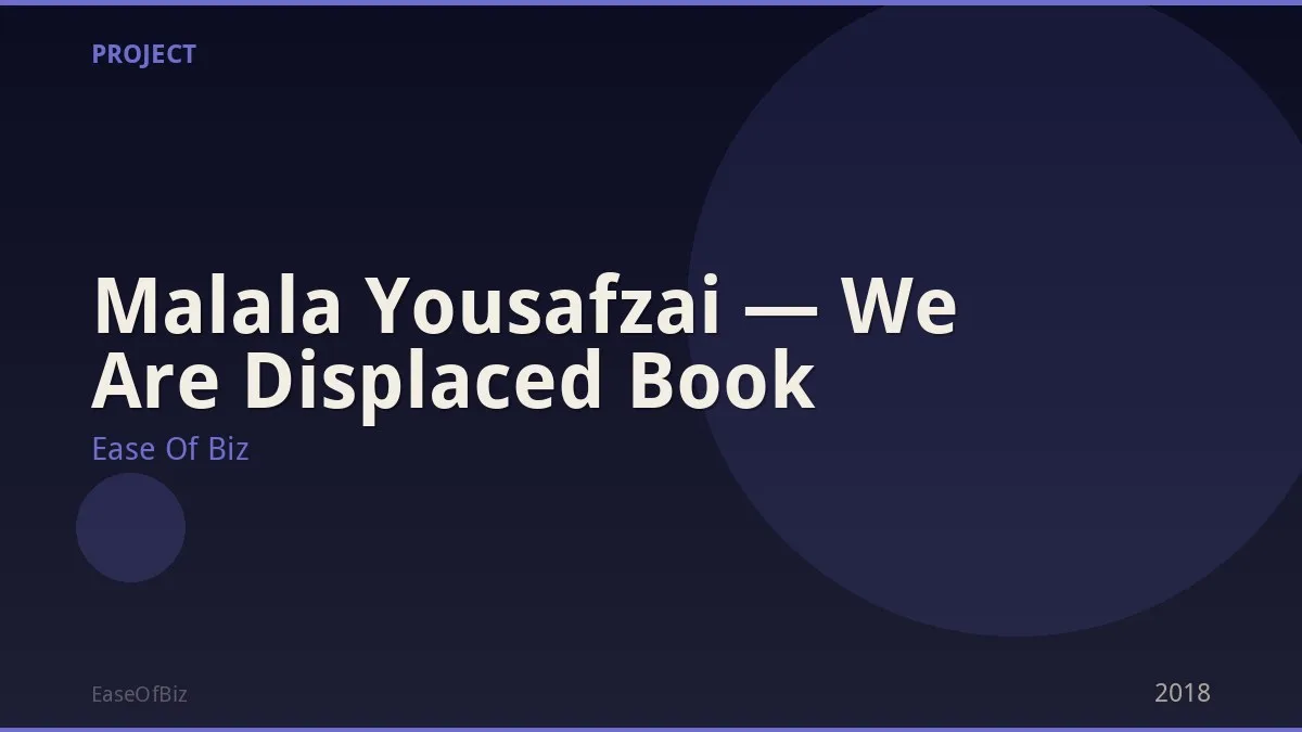 Malala Yousafzai — We Are Displaced Book