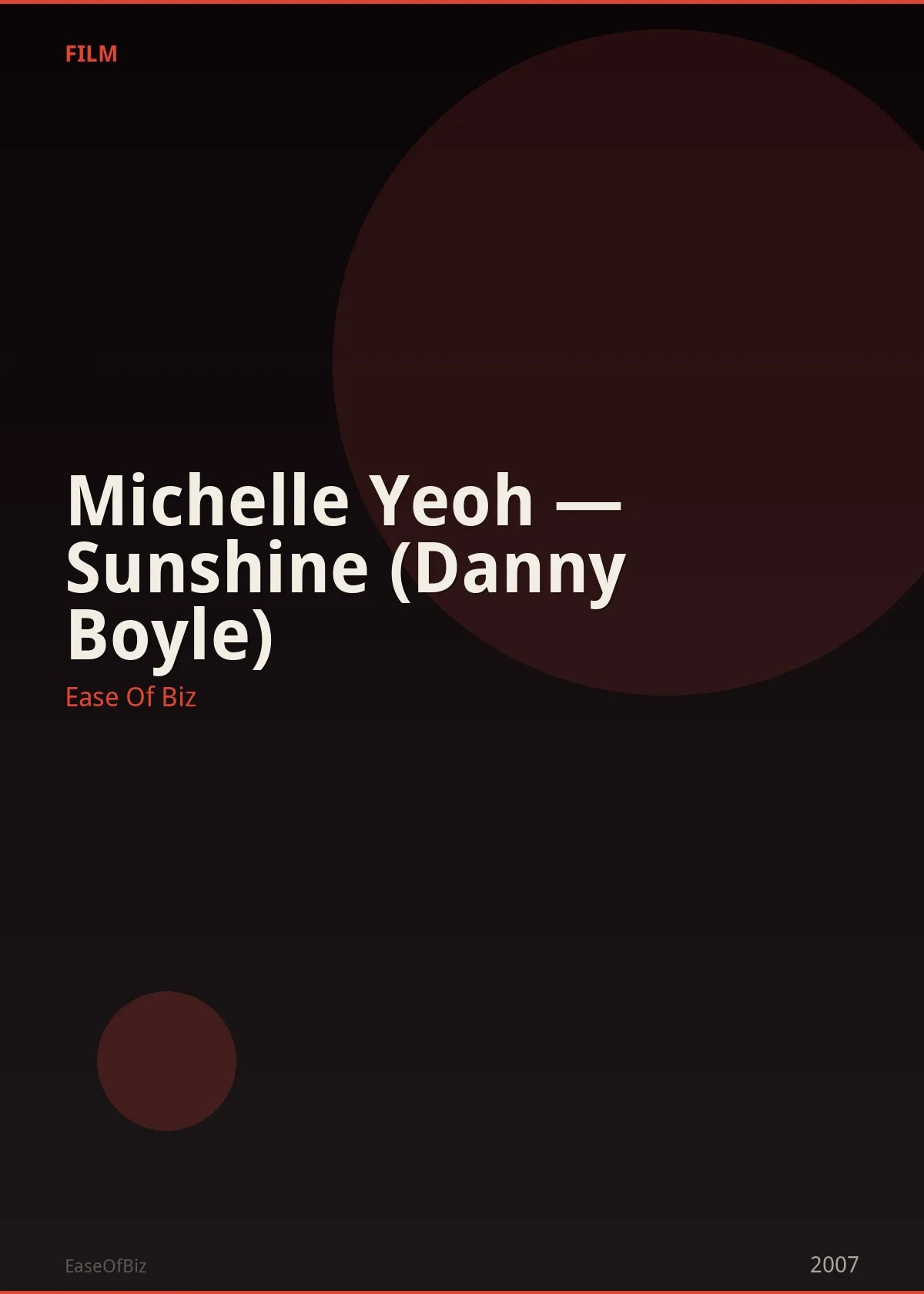 Michelle Yeoh — Sunshine (Danny Boyle)