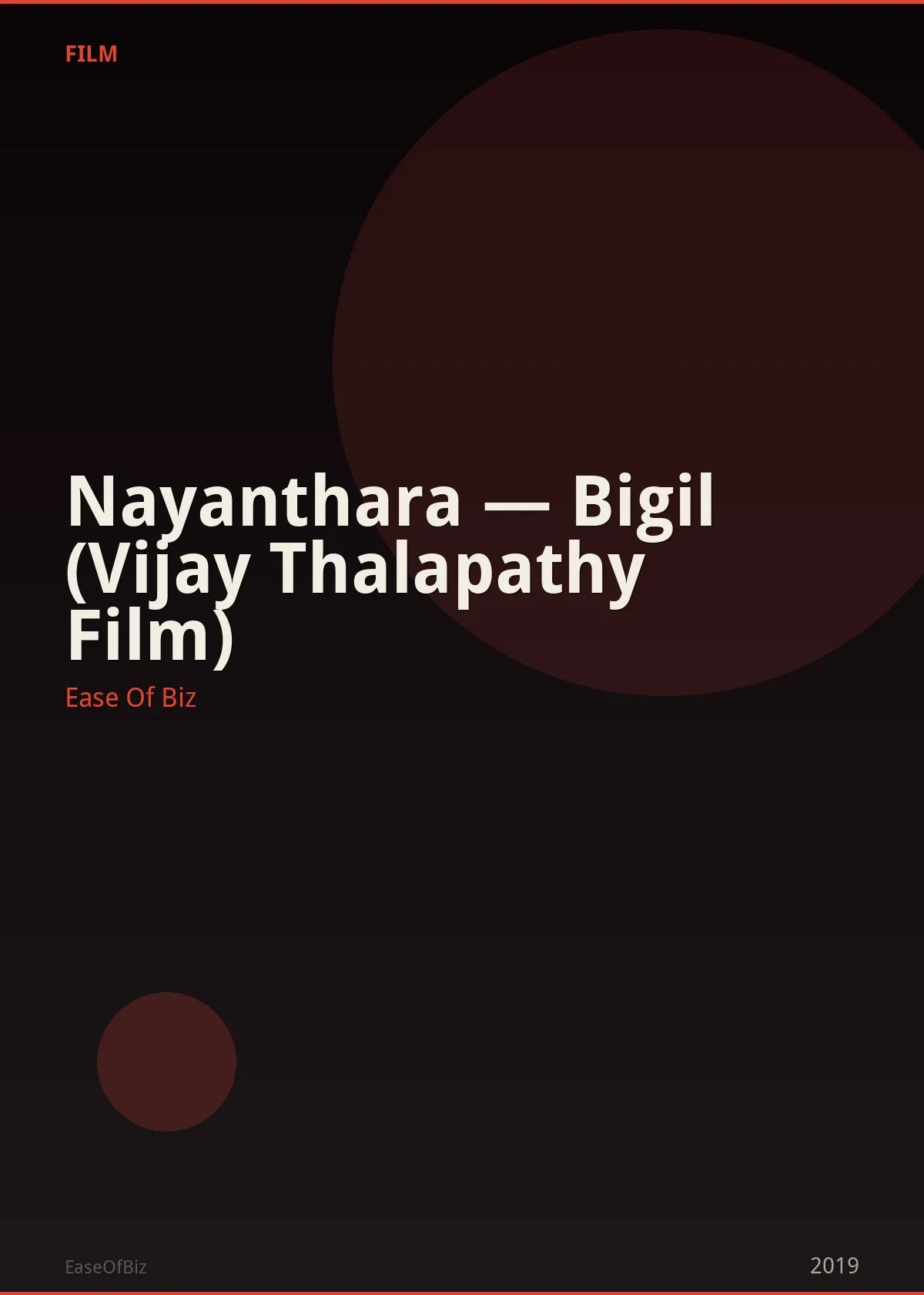 Nayanthara — Bigil (Vijay Thalapathy Film)