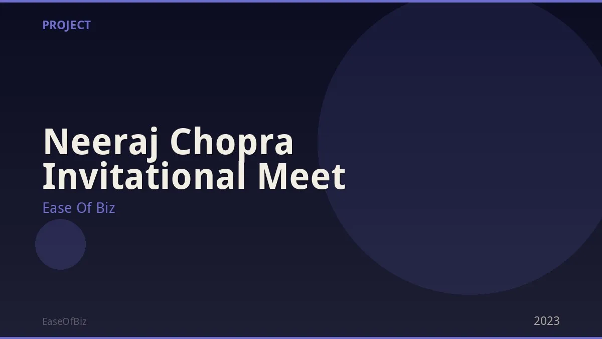 Neeraj Chopra Invitational Meet