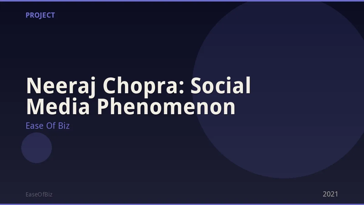 Neeraj Chopra: Social Media Phenomenon