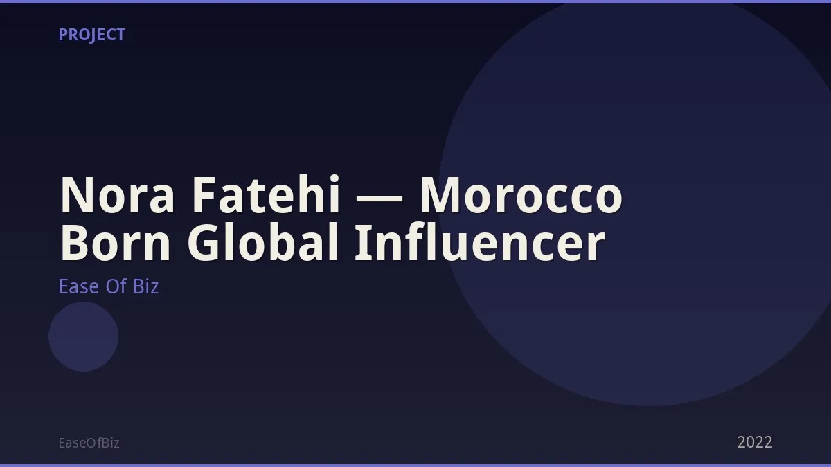 Nora Fatehi — Morocco Born Global Influencer
