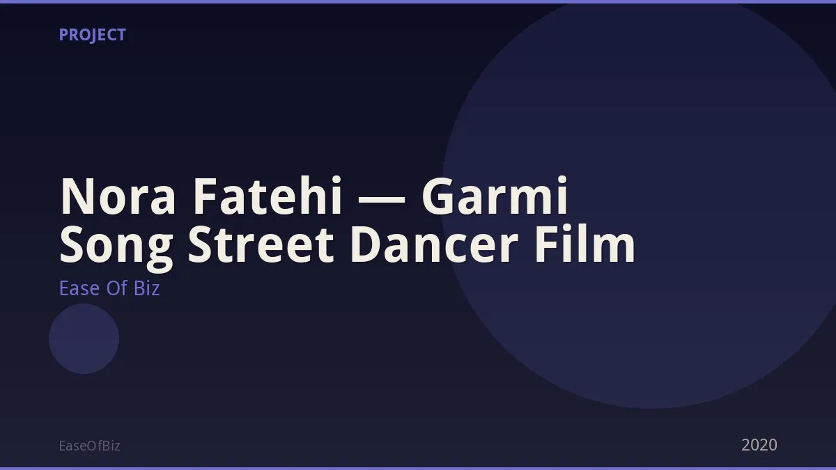 Nora Fatehi — Garmi Song Street Dancer Film