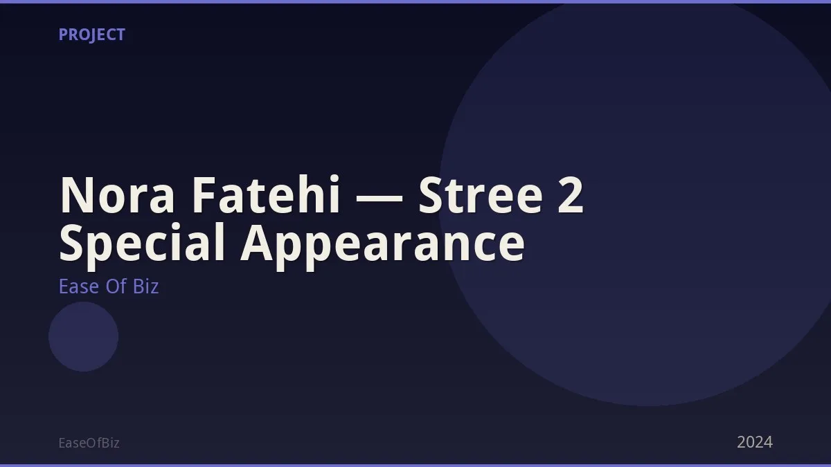 Nora Fatehi — Stree 2 Special Appearance
