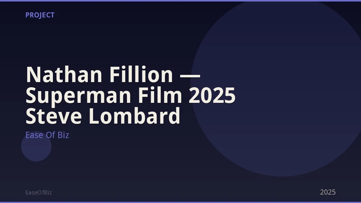 Nathan Fillion — Superman Film 2025 Steve Lombard