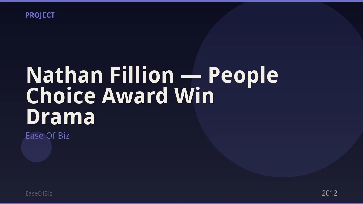 Nathan Fillion — People Choice Award Win Drama