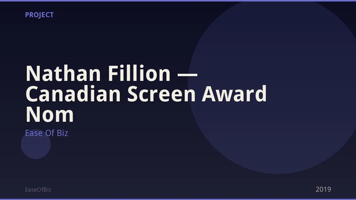 Nathan Fillion — Canadian Screen Award Nom