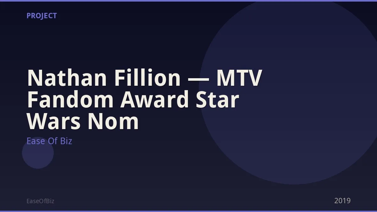 Nathan Fillion — MTV Fandom Award Star Wars Nom