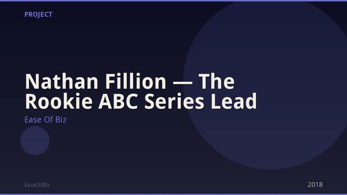 Nathan Fillion — The Rookie ABC Series Lead