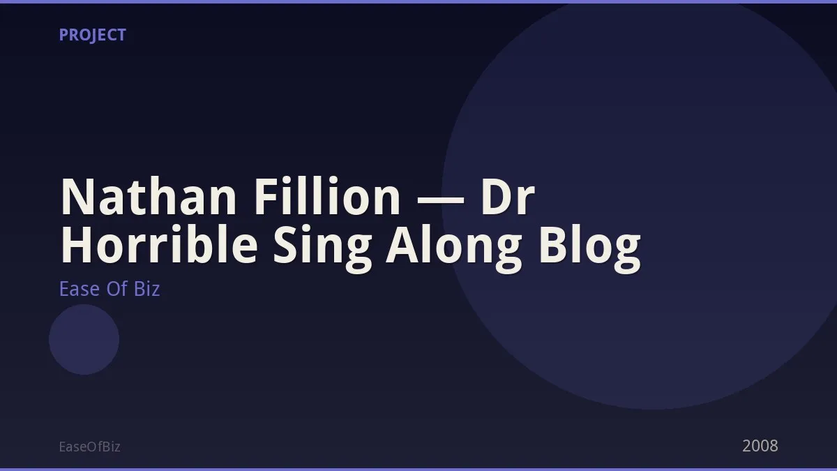 Nathan Fillion — Dr Horrible Sing Along Blog