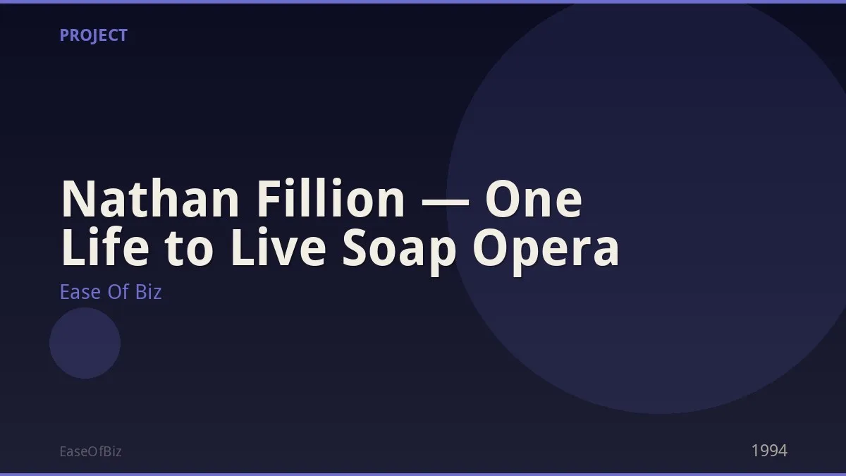 Nathan Fillion — One Life to Live Soap Opera
