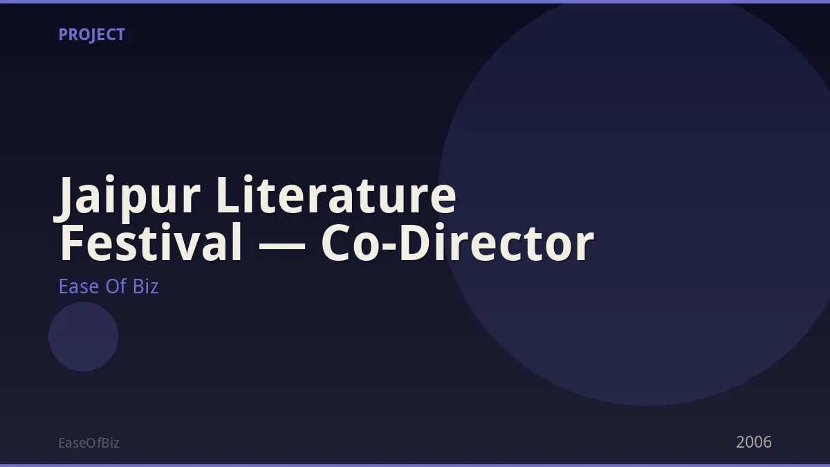 Jaipur Literature Festival — Co-Director