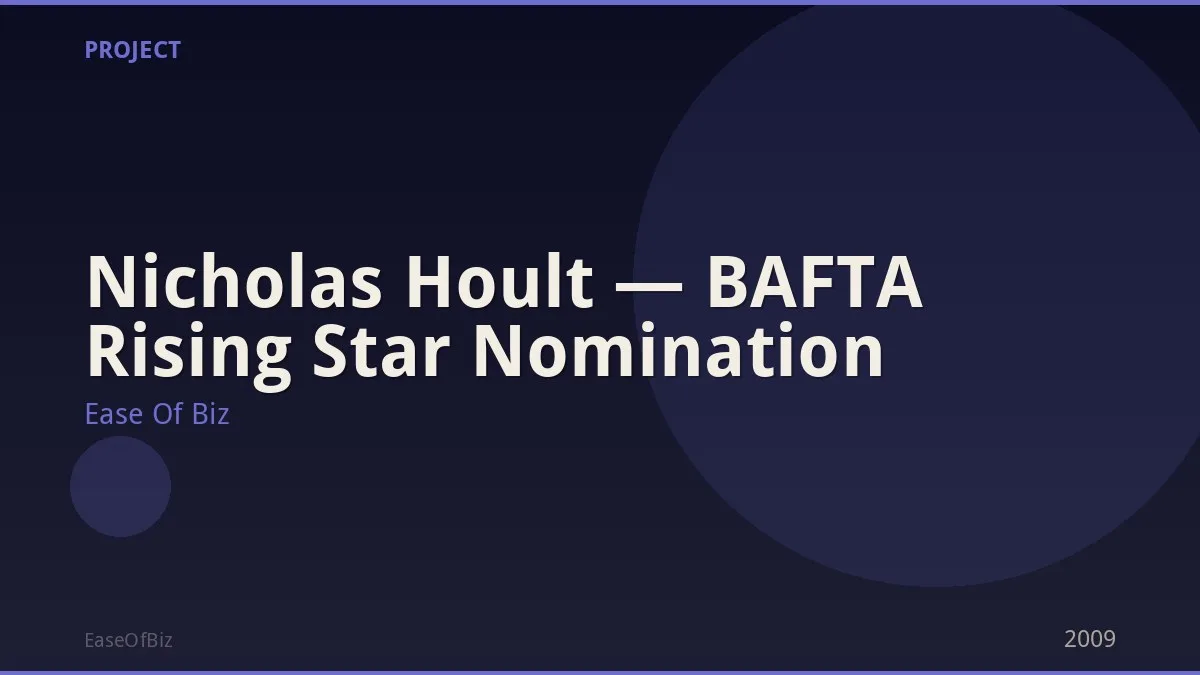 Nicholas Hoult — BAFTA Rising Star Nomination