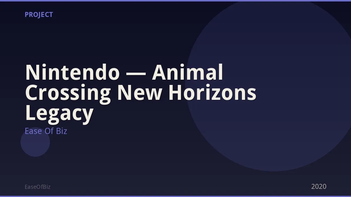Nintendo — Animal Crossing New Horizons Legacy