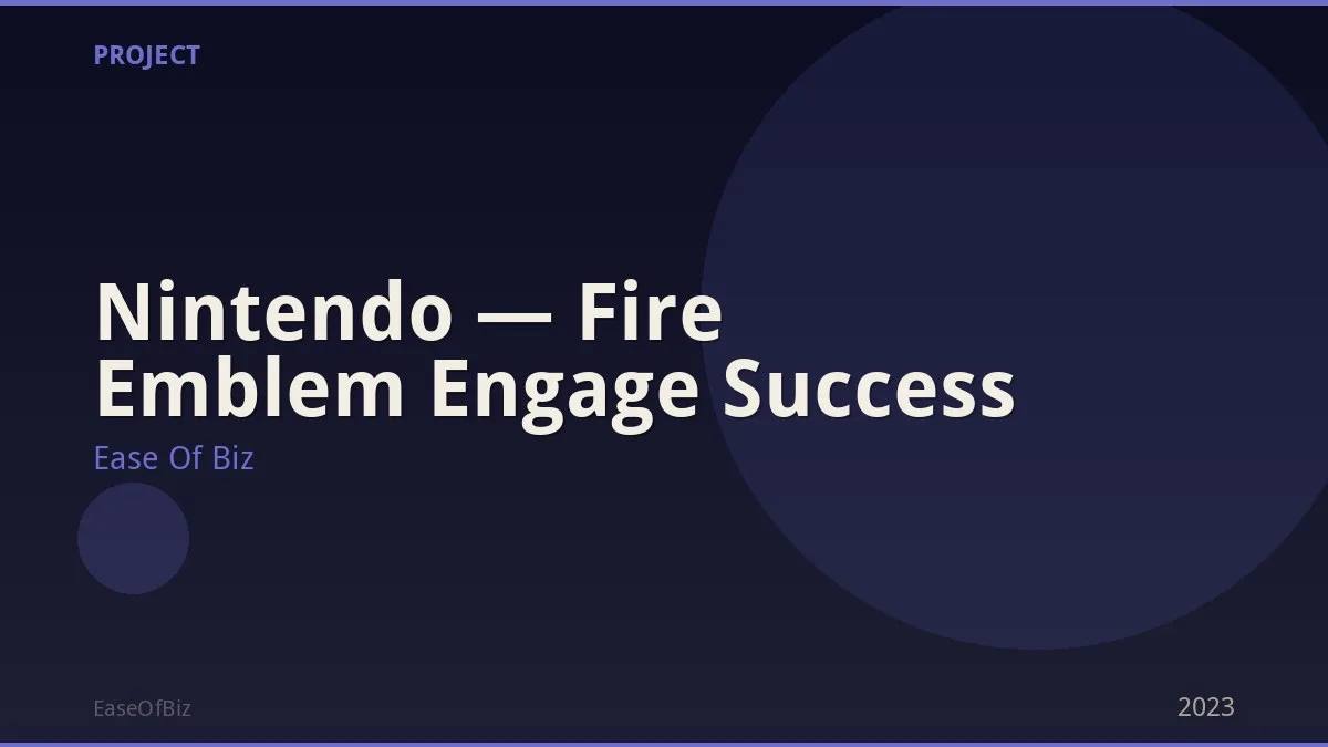 Nintendo — Fire Emblem Engage Success