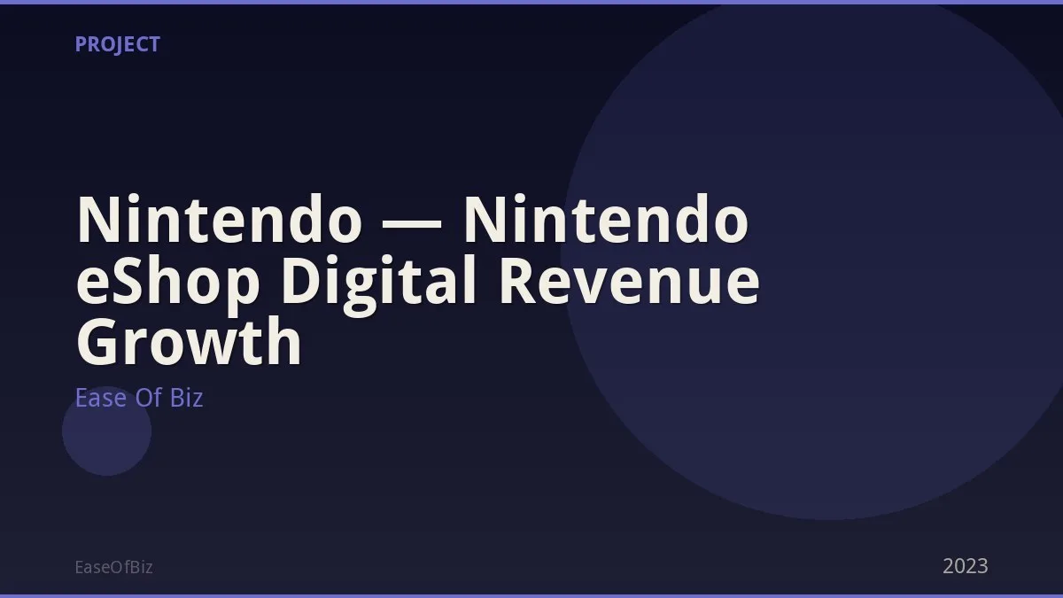 Nintendo — Nintendo eShop Digital Revenue Growth