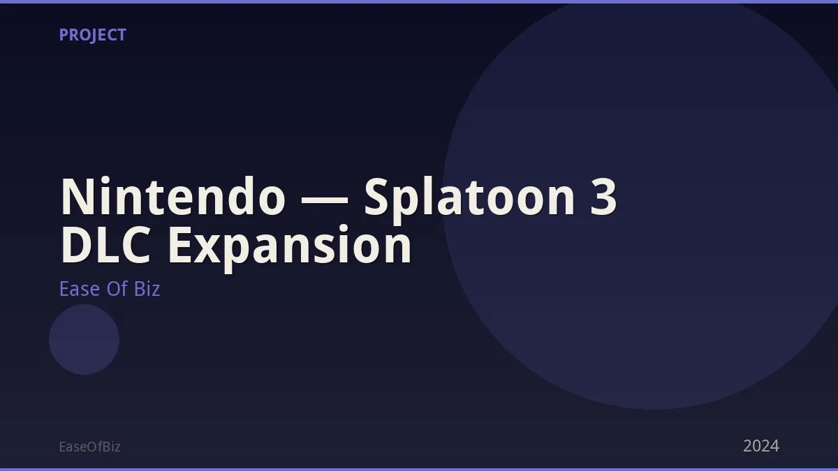Nintendo — Splatoon 3 DLC Expansion