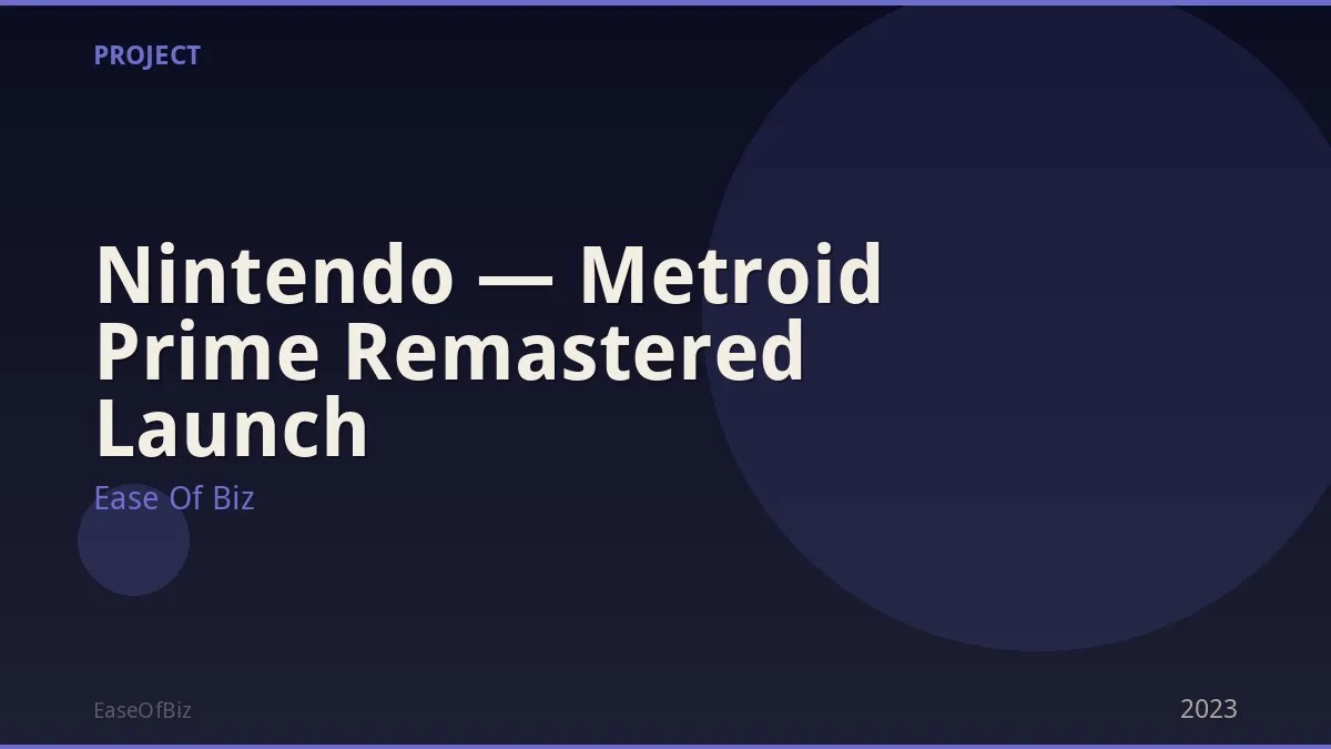 Nintendo — Metroid Prime Remastered Launch