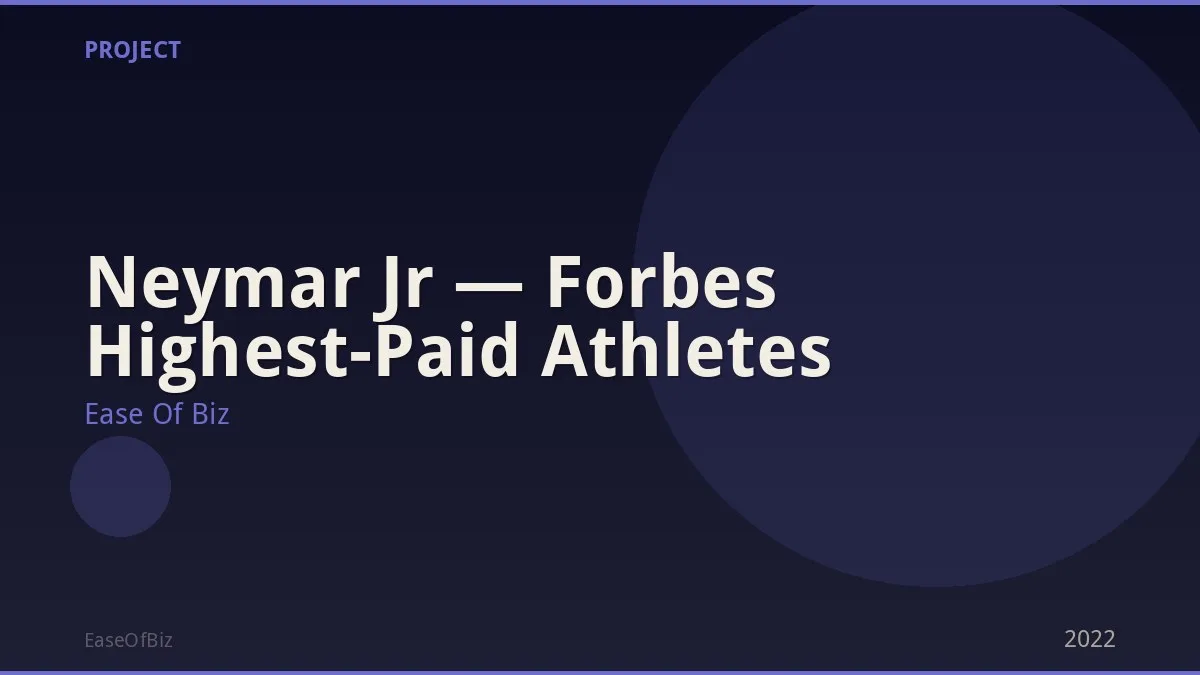 Neymar Jr — Forbes Highest-Paid Athletes