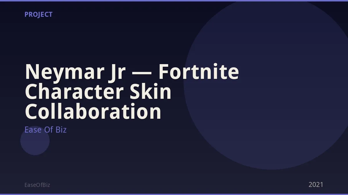 Neymar Jr — Fortnite Character Skin Collaboration